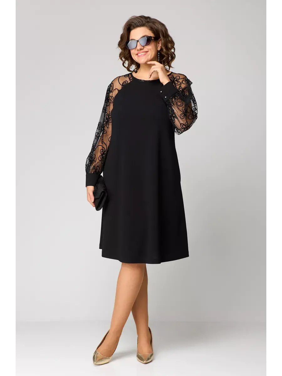Imogen | Classic Dress with Lace Sleeves