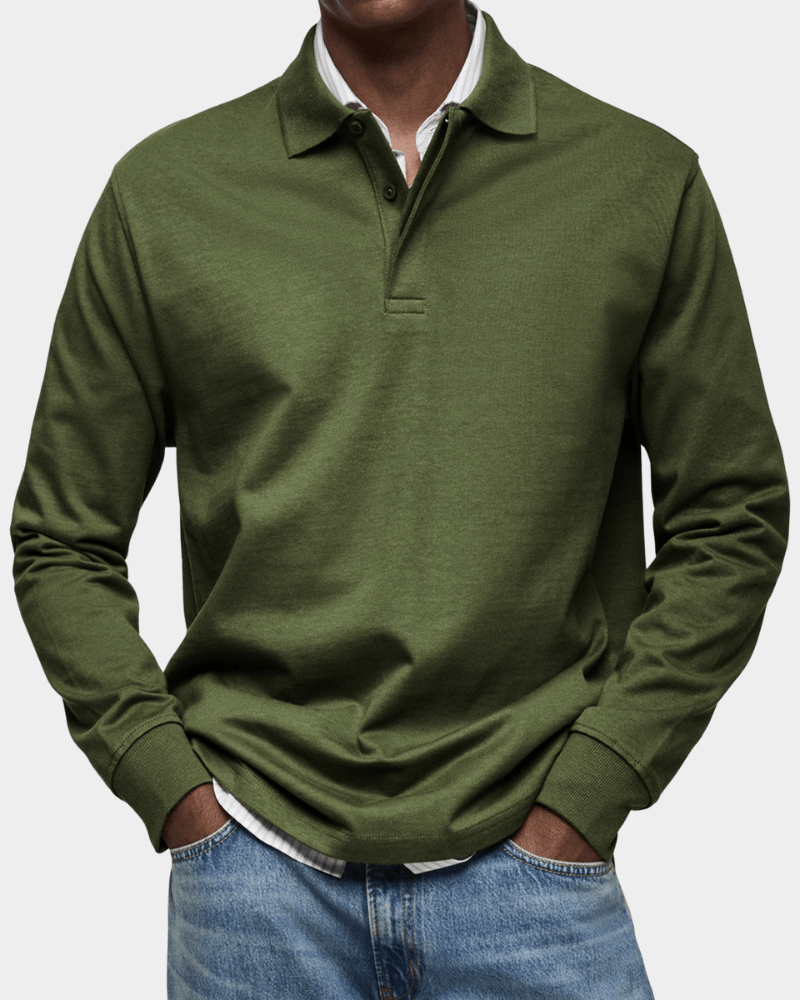 Leo Melbourne ® | Comfortable spring polo with long sleeves