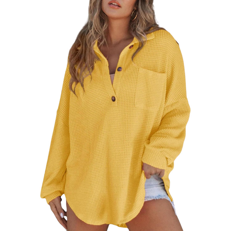 Natasha | Lightweight Button Tunic Blouse