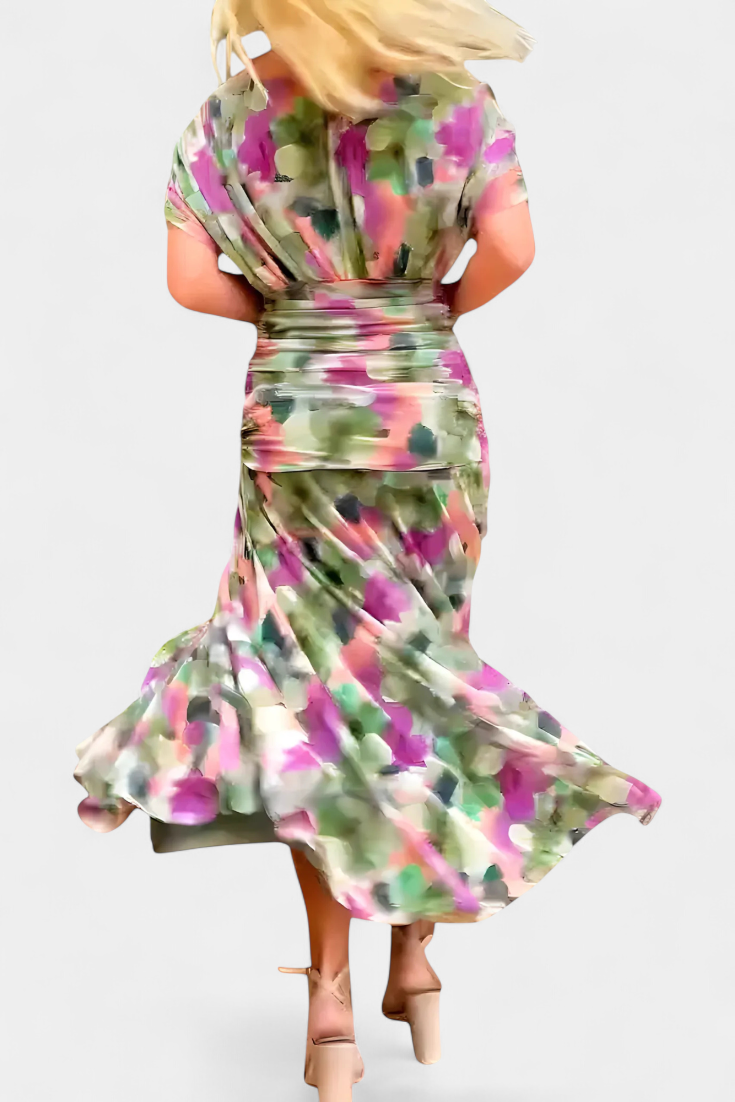 Bethany | Floral V-Neck Dress
