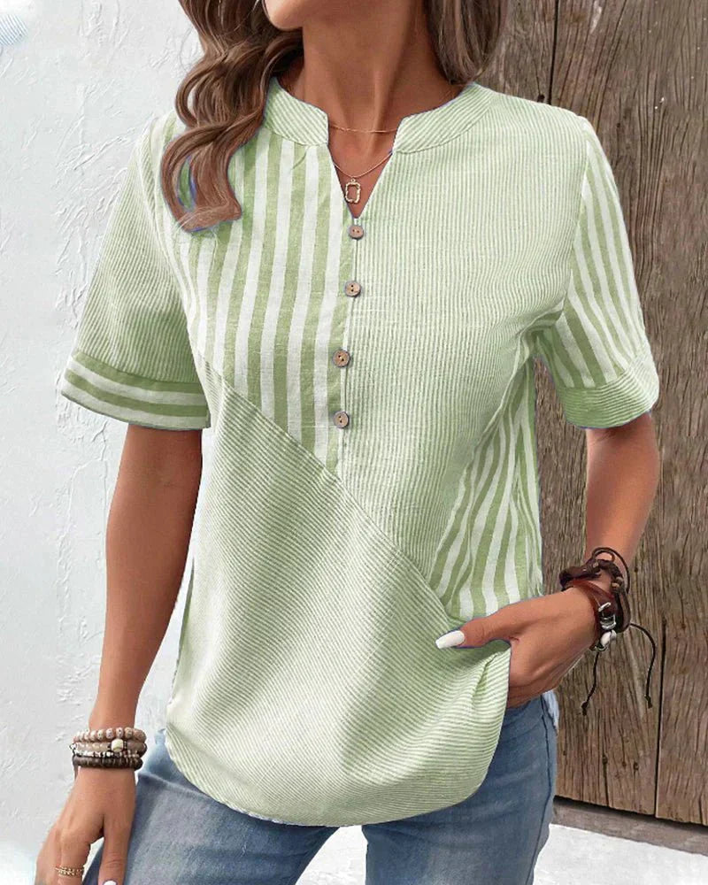 Caitlin | Soft Striped Blouse