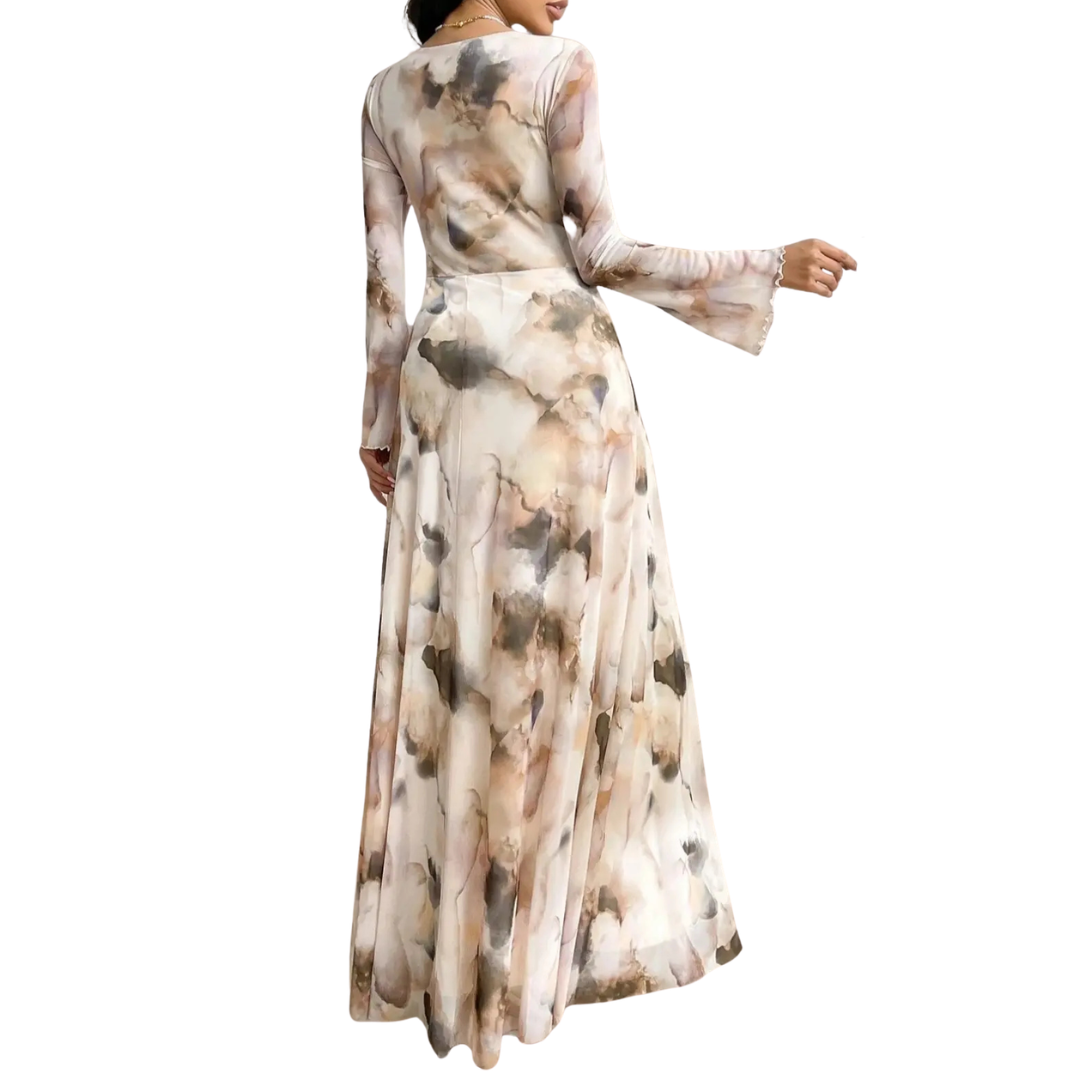 Lana | Tie-Dye Mesh Print Dress