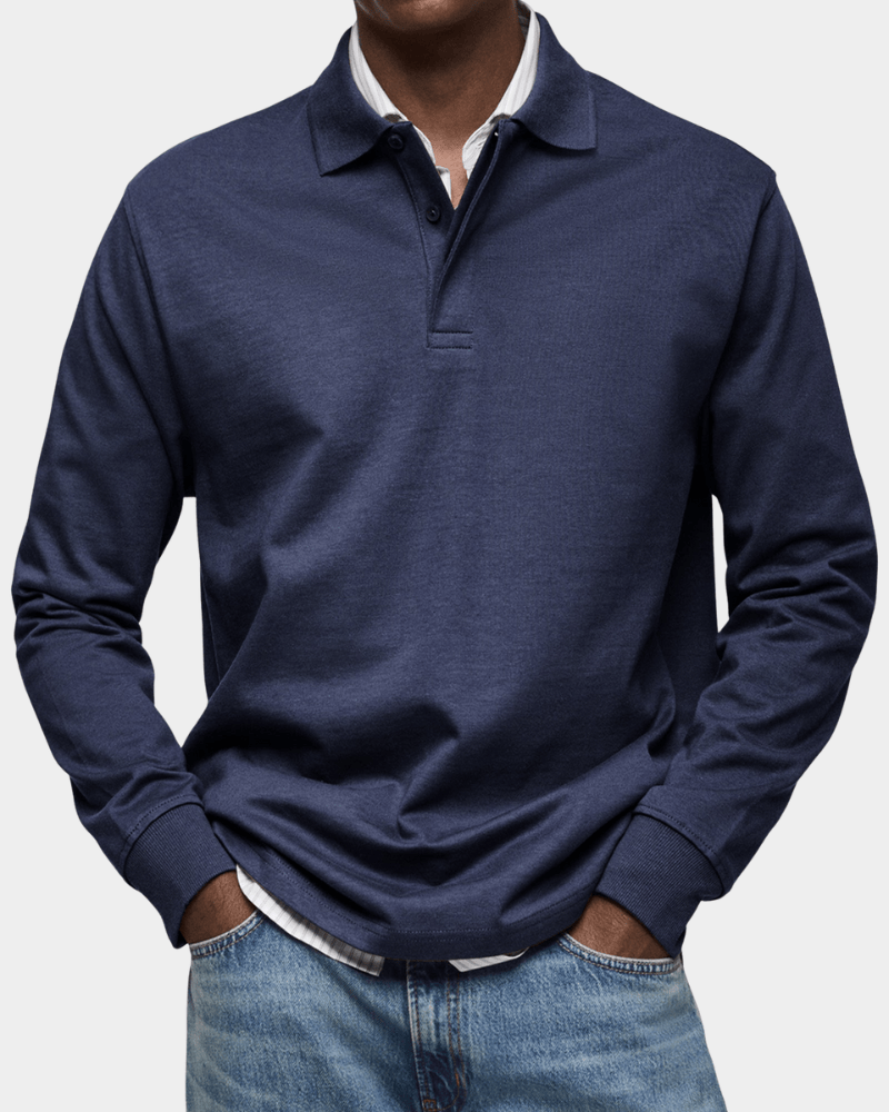 Leo Melbourne ® | Comfortable spring polo with long sleeves