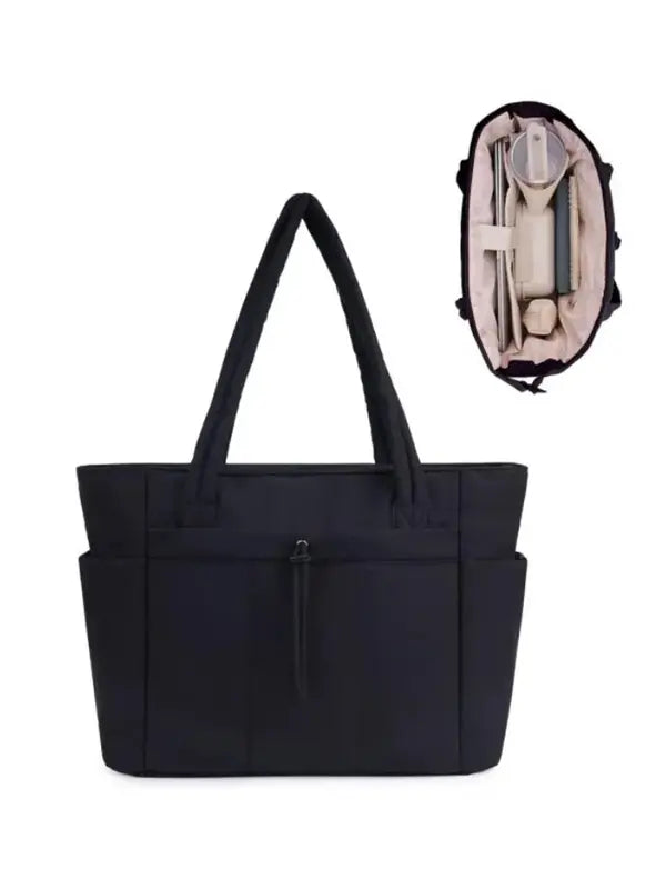 VENJA™ - Women’s Insulated Puffer Tote Bag Laptop & Cup Holder Casual Work Bag