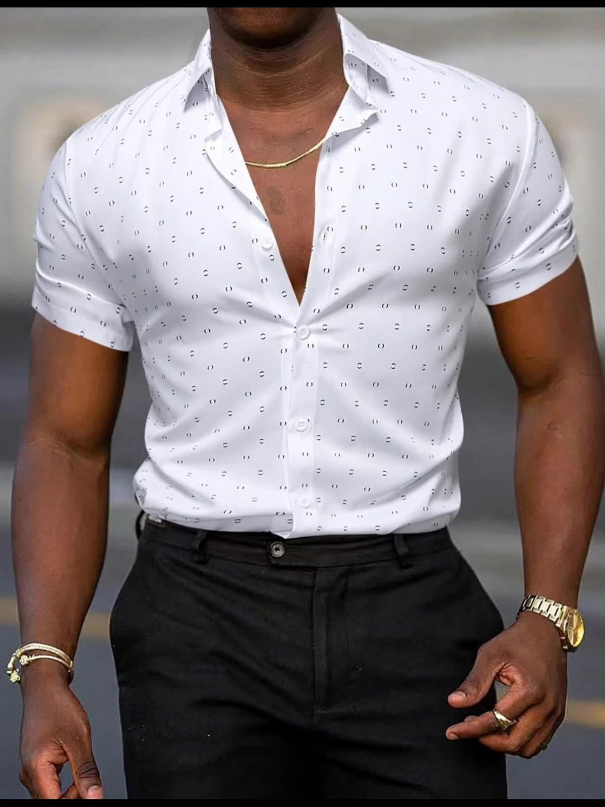 Rowen - Soft-Touch Printed Short-Sleeve Shirt