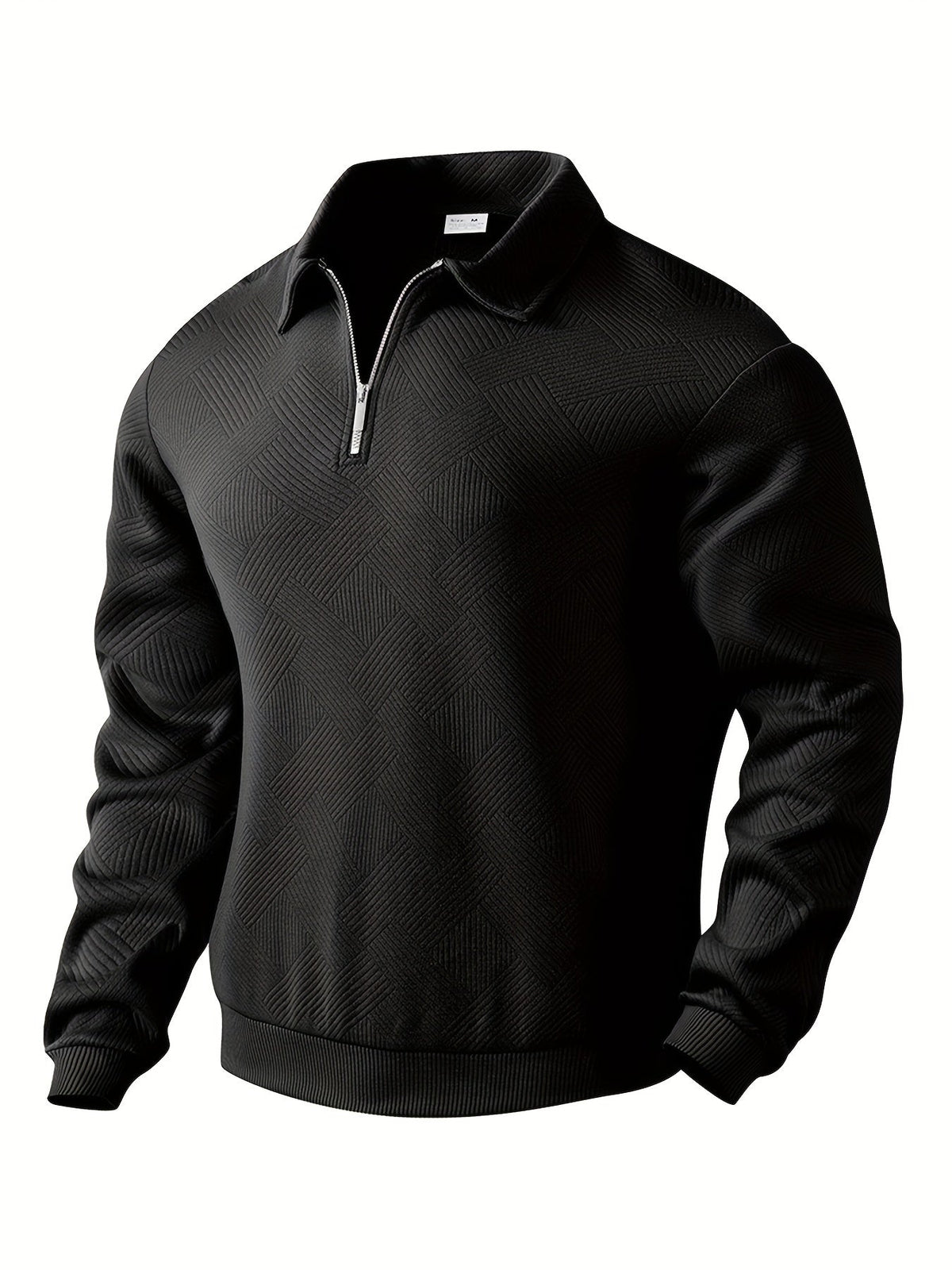 Didier – Vintage Zip-Up Sweater with Geometric Design