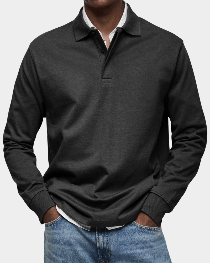 Leo Melbourne ® | Comfortable spring polo with long sleeves