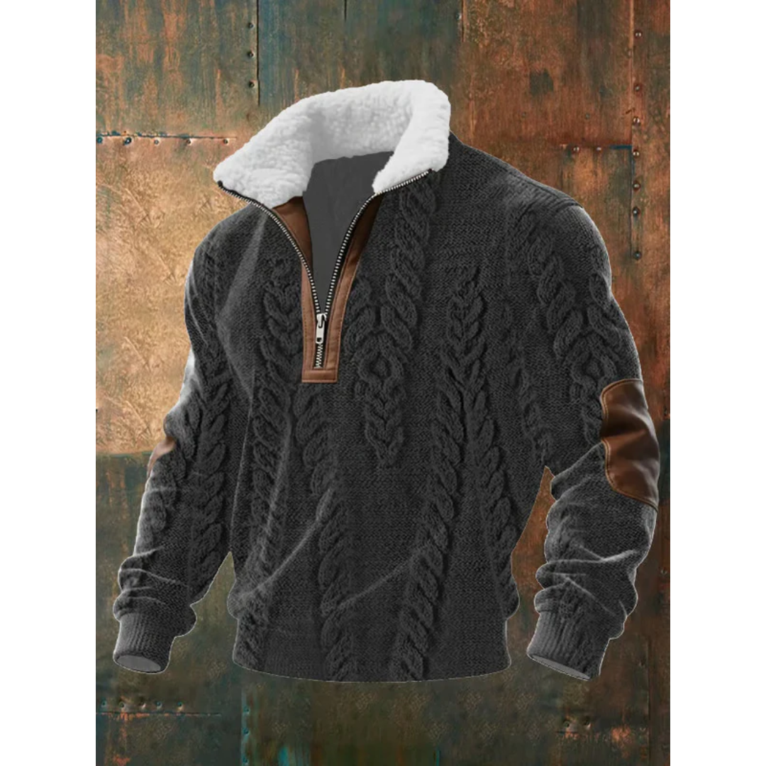 SILVORO | HIGH NECK FLEECE SWEATER