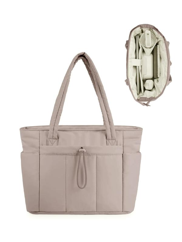 VENJA™ - Women’s Insulated Puffer Tote Bag Laptop & Cup Holder Casual Work Bag