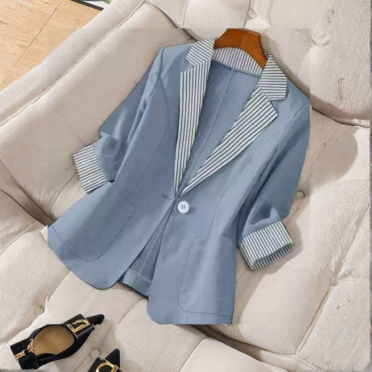 Gillian | Long Sleeve Office Blazer Coat
