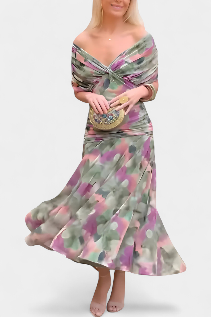 Bethany | Floral V-Neck Dress
