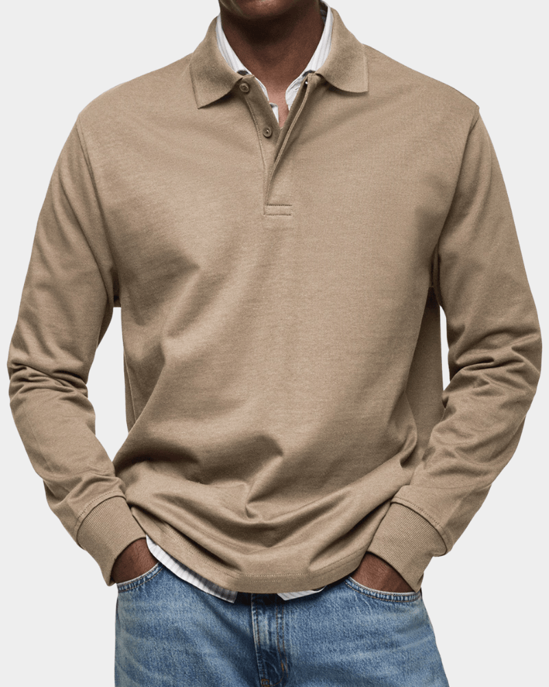 Leo Melbourne ® | Comfortable spring polo with long sleeves