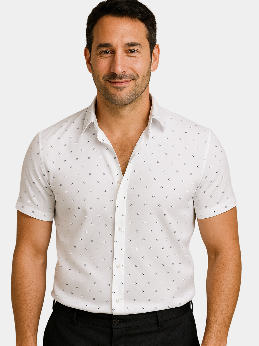 Rowen - Soft-Touch Printed Short-Sleeve Shirt