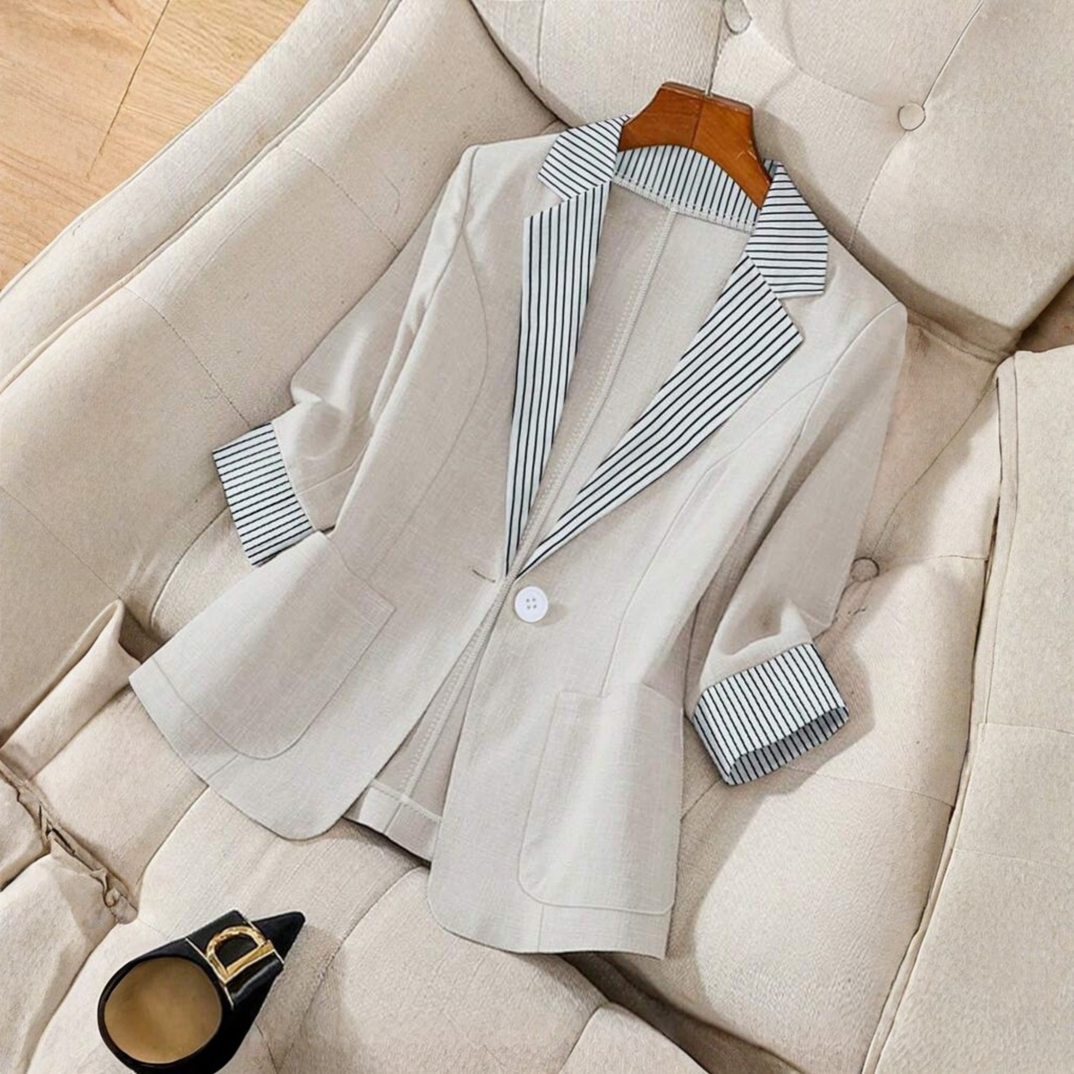 Gillian | Long Sleeve Office Blazer Coat