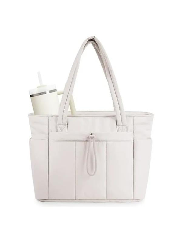 VENJA™ - Women’s Insulated Puffer Tote Bag Laptop & Cup Holder Casual Work Bag