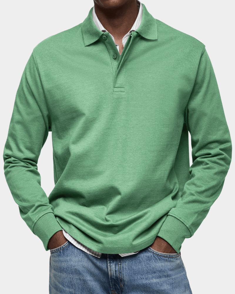 Leo Melbourne ® | Comfortable spring polo with long sleeves