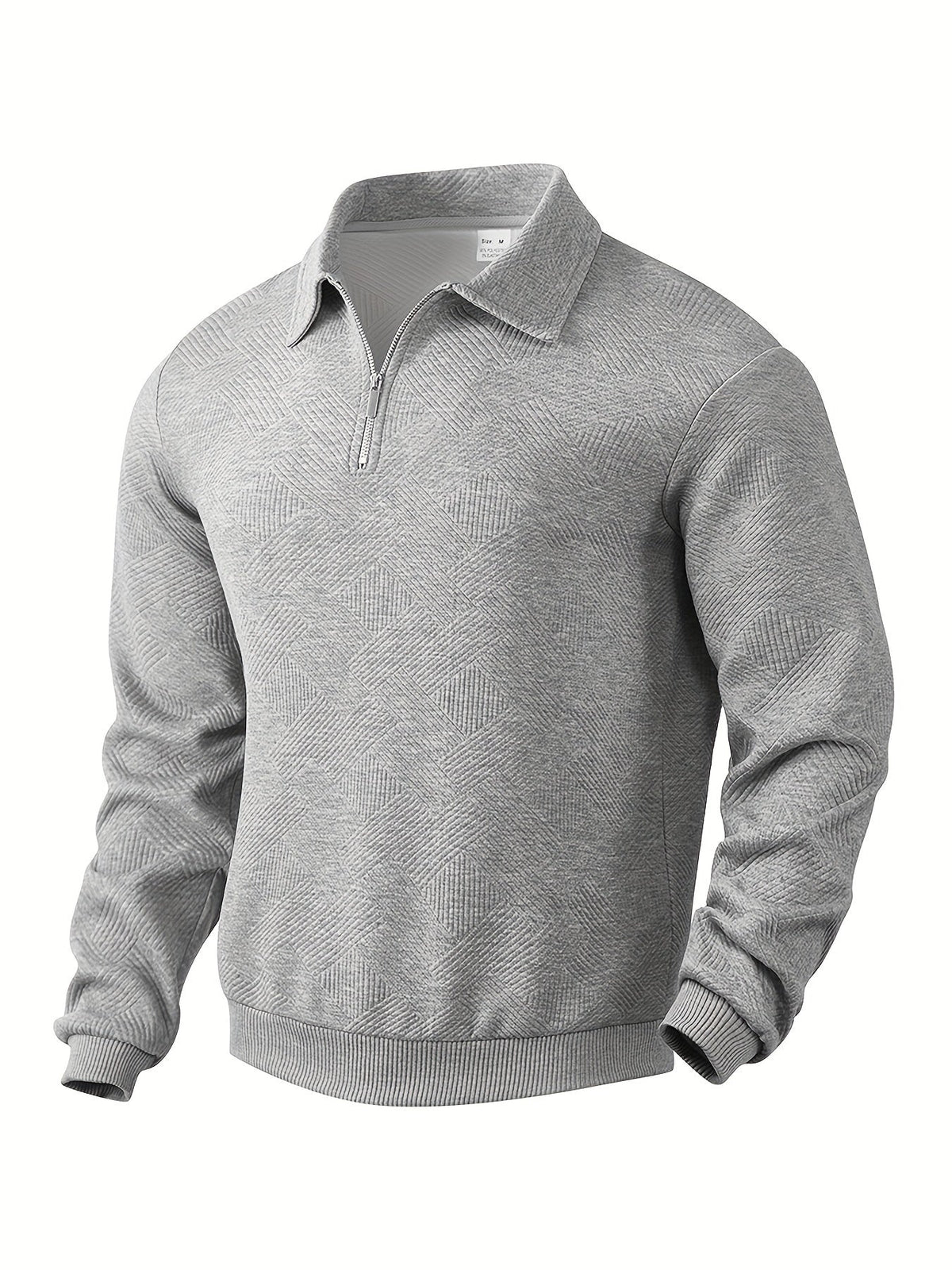 Didier – Vintage Zip-Up Sweater with Geometric Design