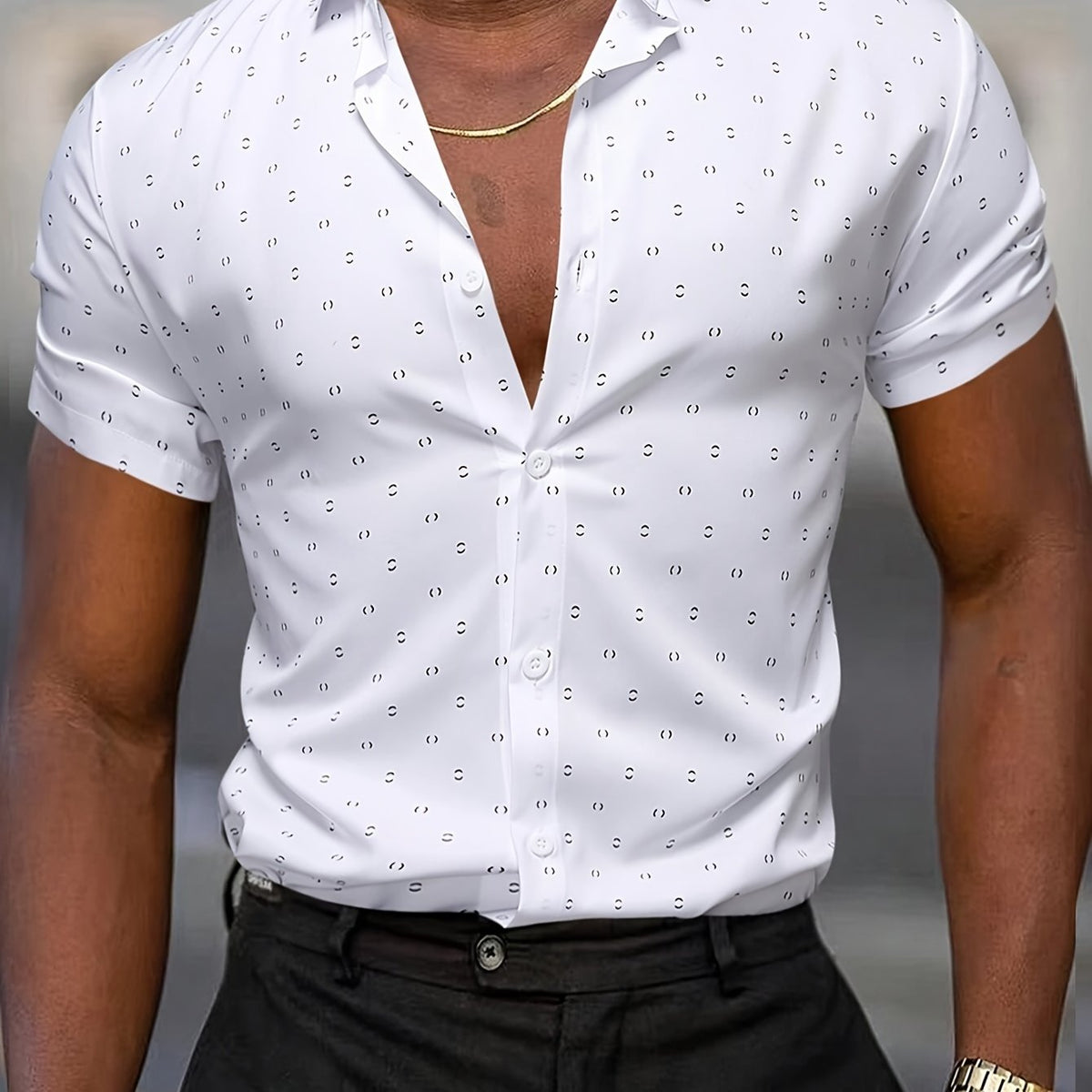 Rowen - Soft-Touch Printed Short-Sleeve Shirt
