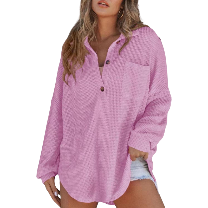 Natasha | Lightweight Button Tunic Blouse