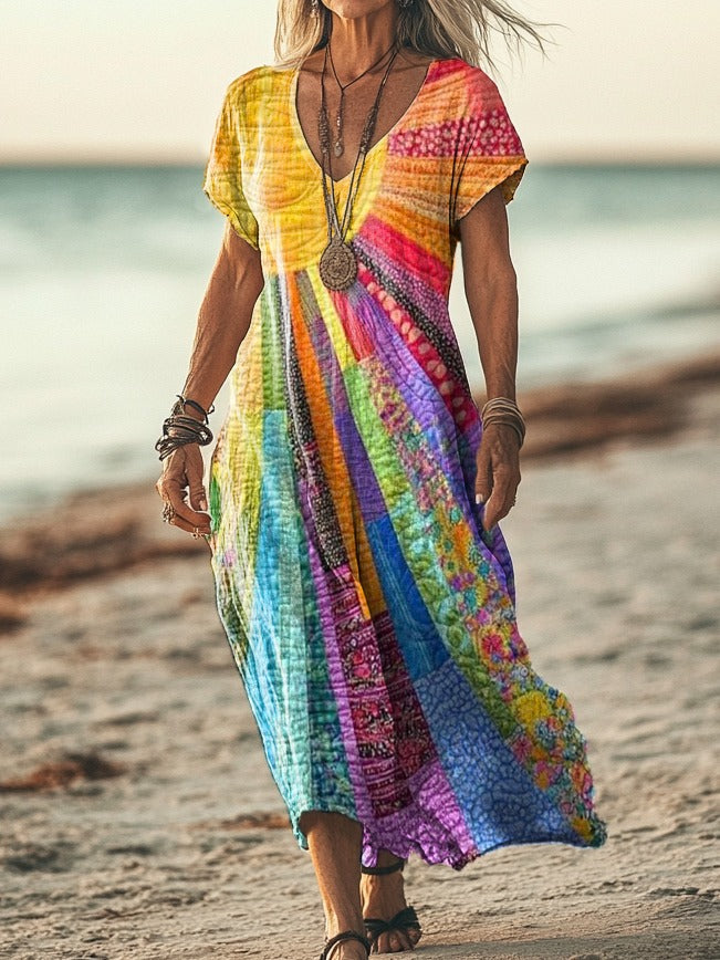Zilena - Airy Linen Bohemian Dress
