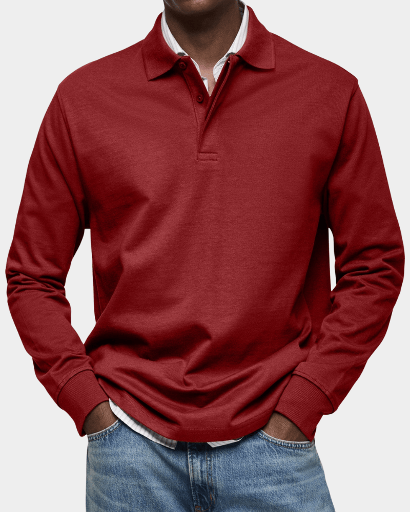 Leo Melbourne ® | Comfortable spring polo with long sleeves