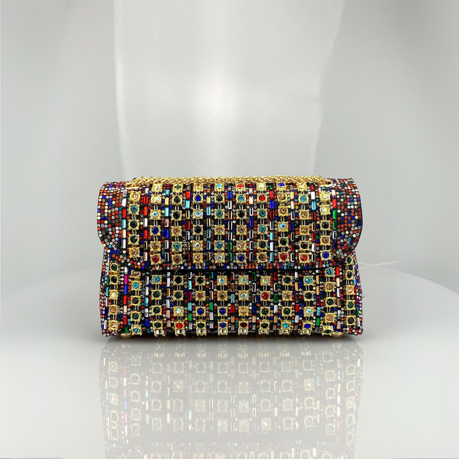 LAVIERA™ - Chic Chain Colored Diamond Shoulder Bag