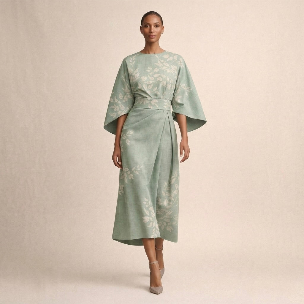 Evarin - Soft-Touch Floral Midi Dress