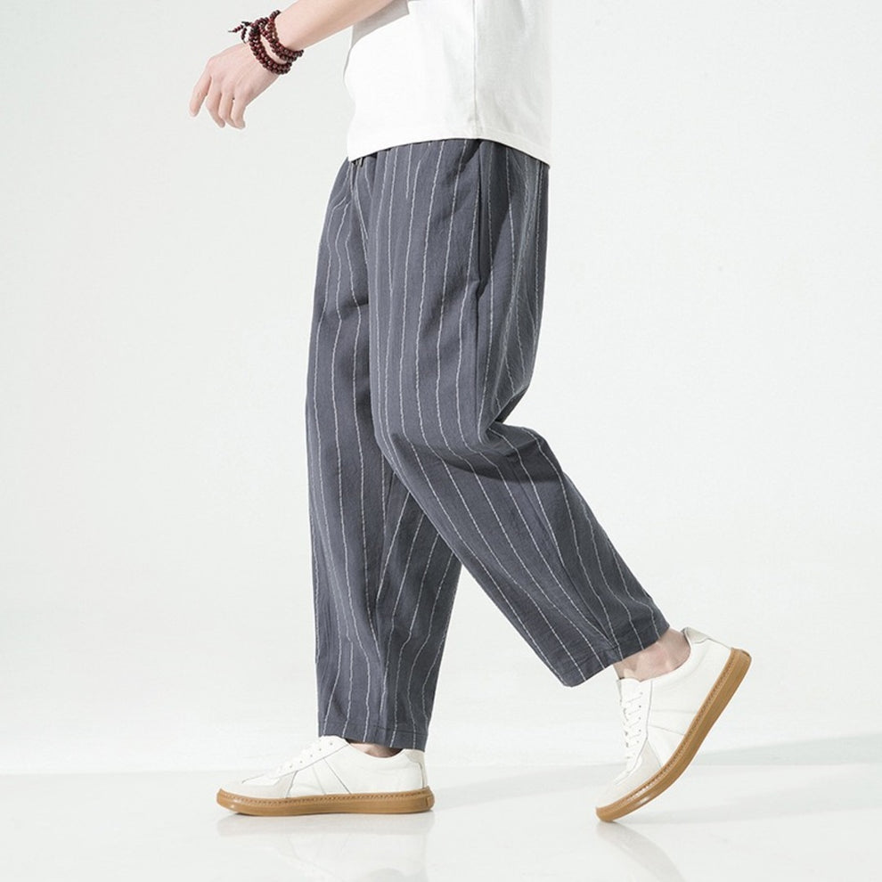 Brodie - Relaxed-Fit Striped Trousers