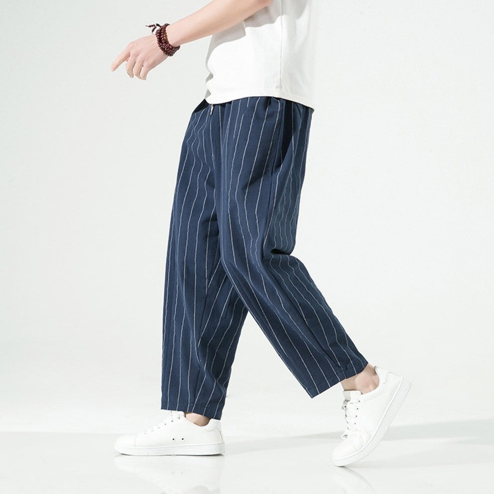 Brodie - Relaxed-Fit Striped Trousers