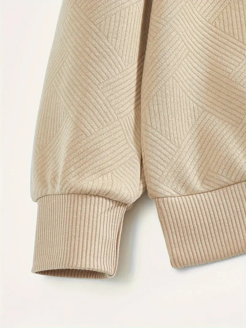 Didier – Vintage Zip-Up Sweater with Geometric Design
