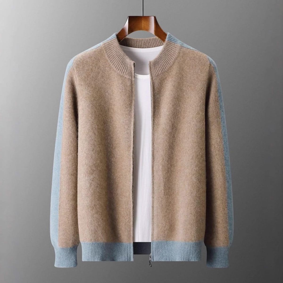 FERRARA CASHMERE ZIP-THROUGH JACKET