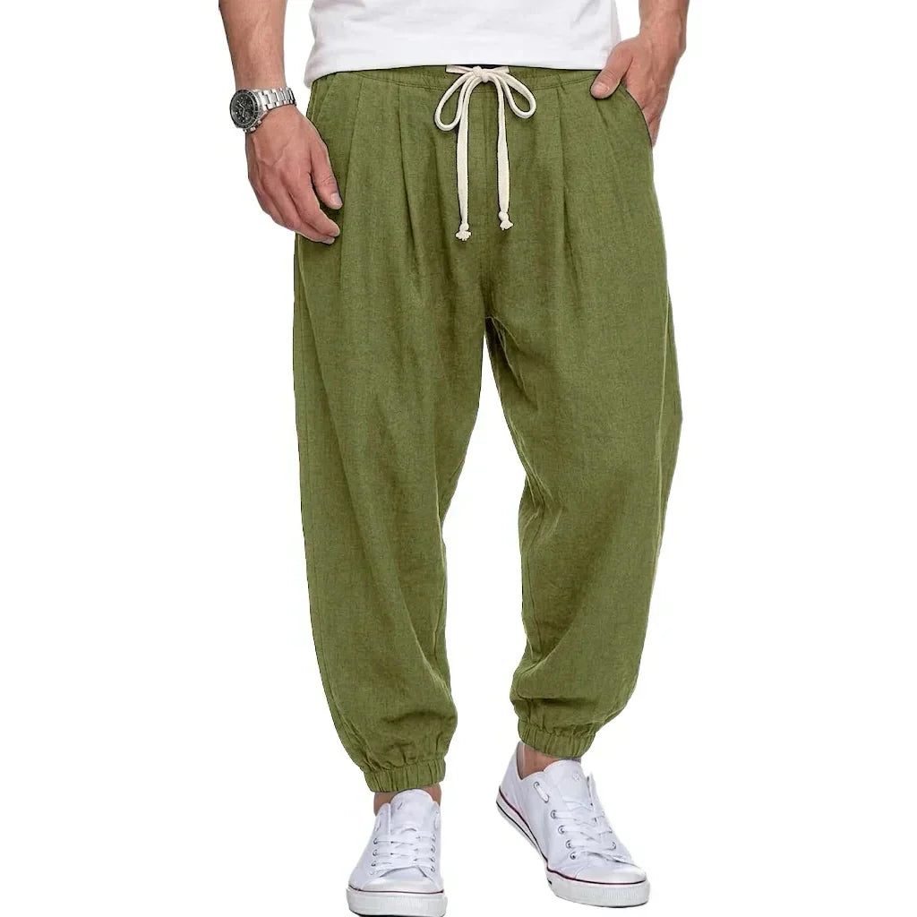 Isaac - Lightweight Drawstring Trousers