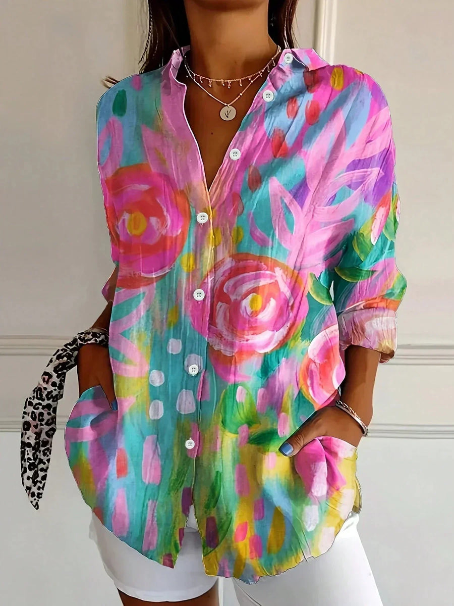 Elsie | Colourful Pattern Blouse