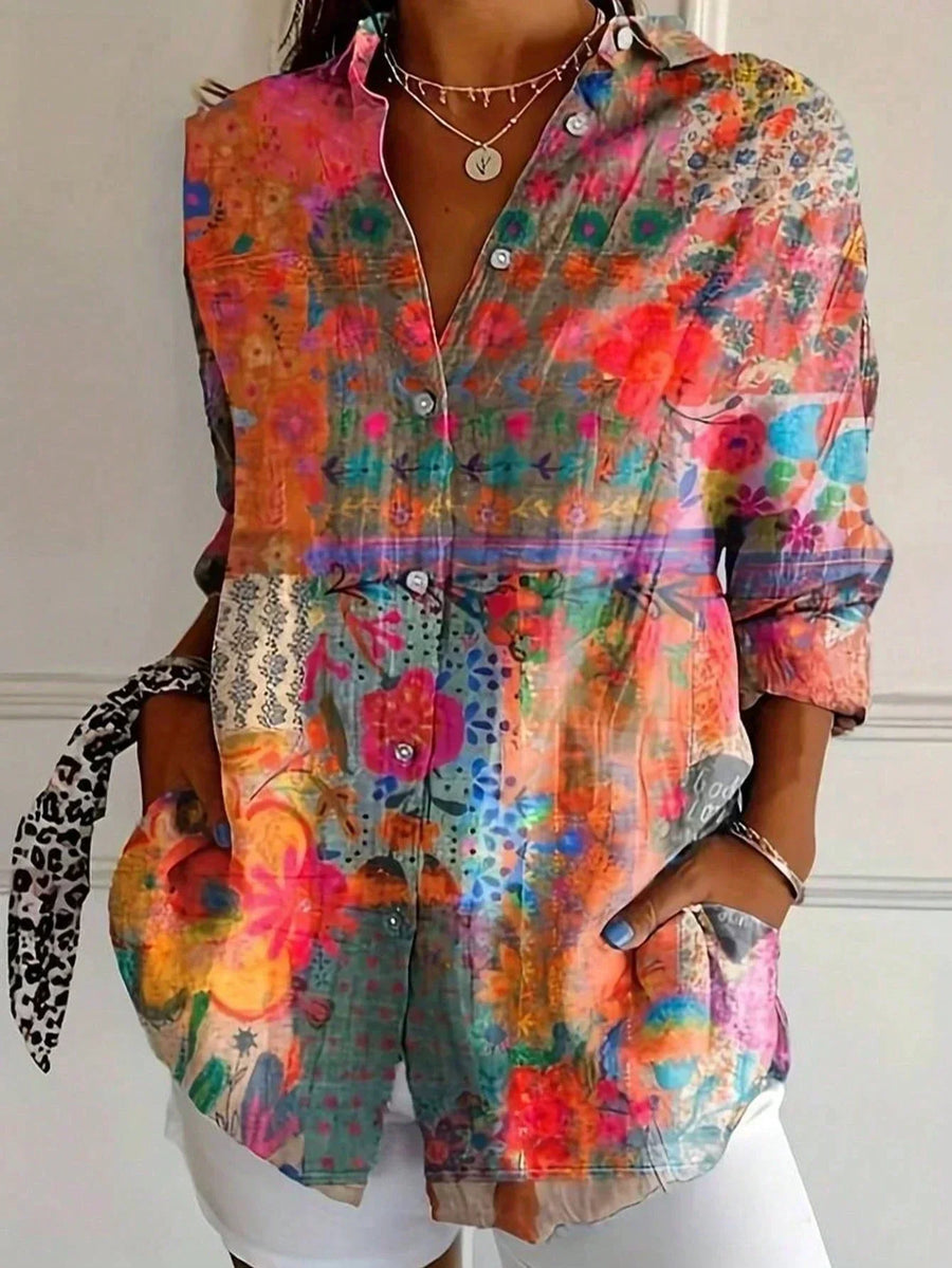 Elsie | Colourful Pattern Blouse