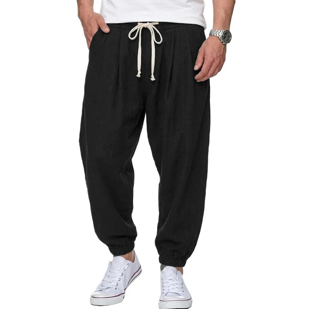 Isaac - Lightweight Drawstring Trousers