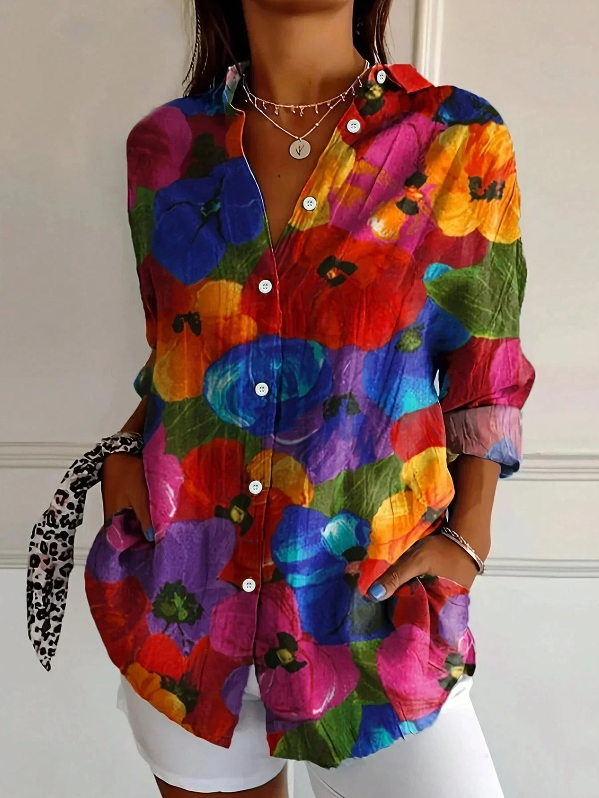 Elsie | Colourful Pattern Blouse