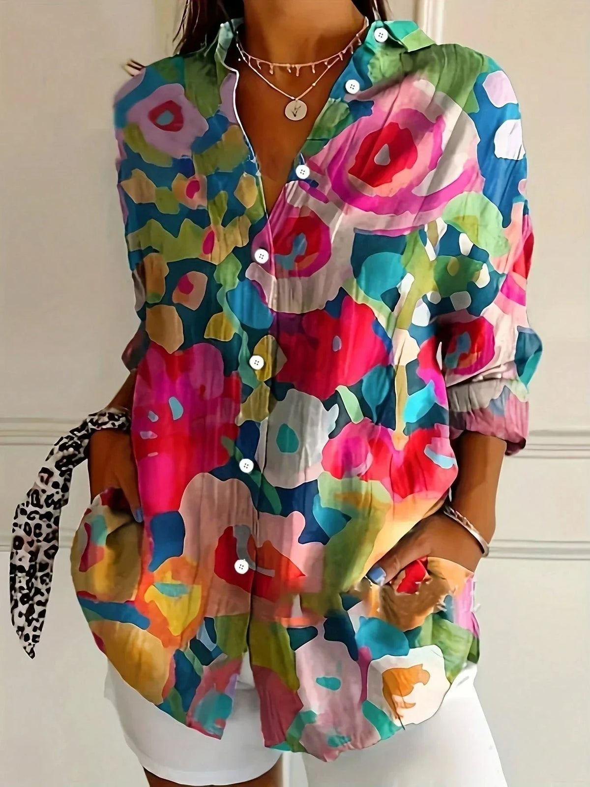 Elsie | Colourful Pattern Blouse