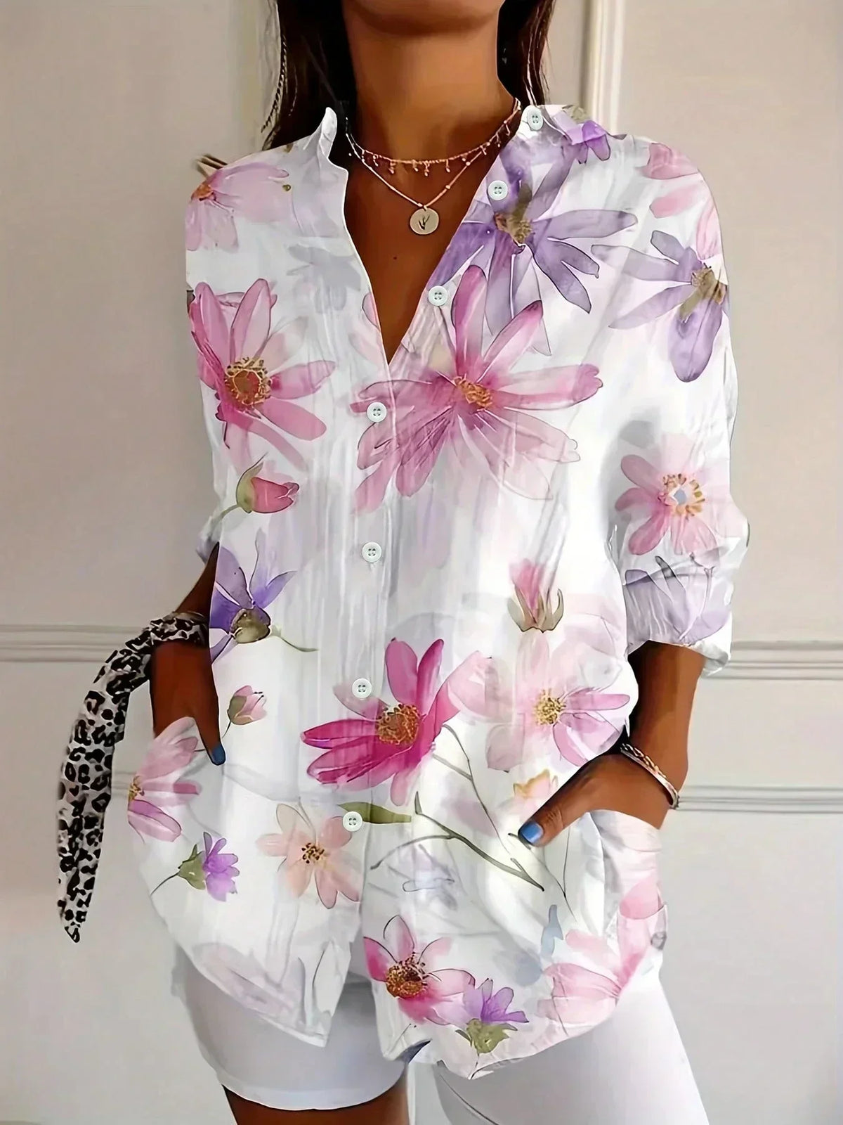 Elsie | Colourful Pattern Blouse