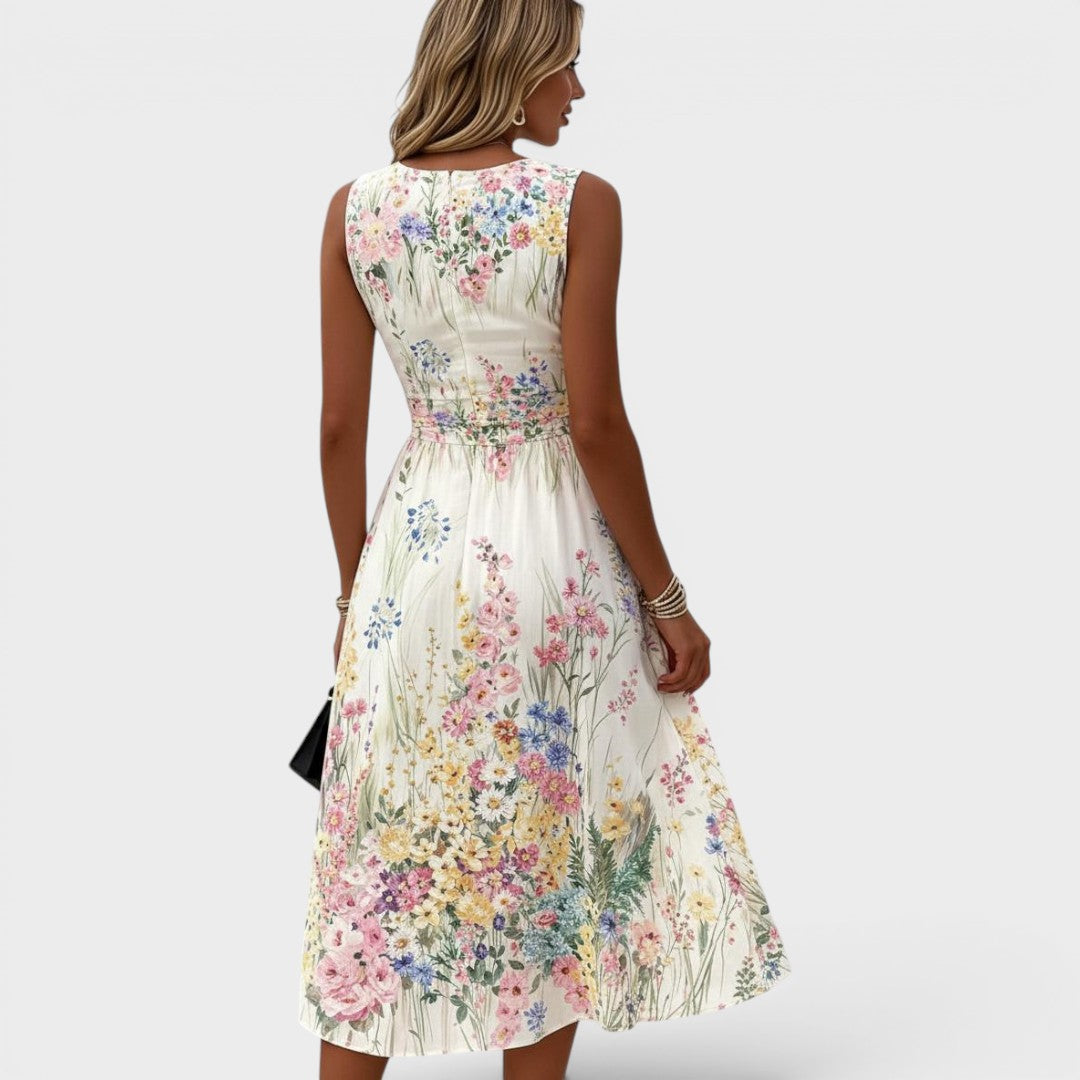 Inara - Soft-Touch Floral Midi Dress