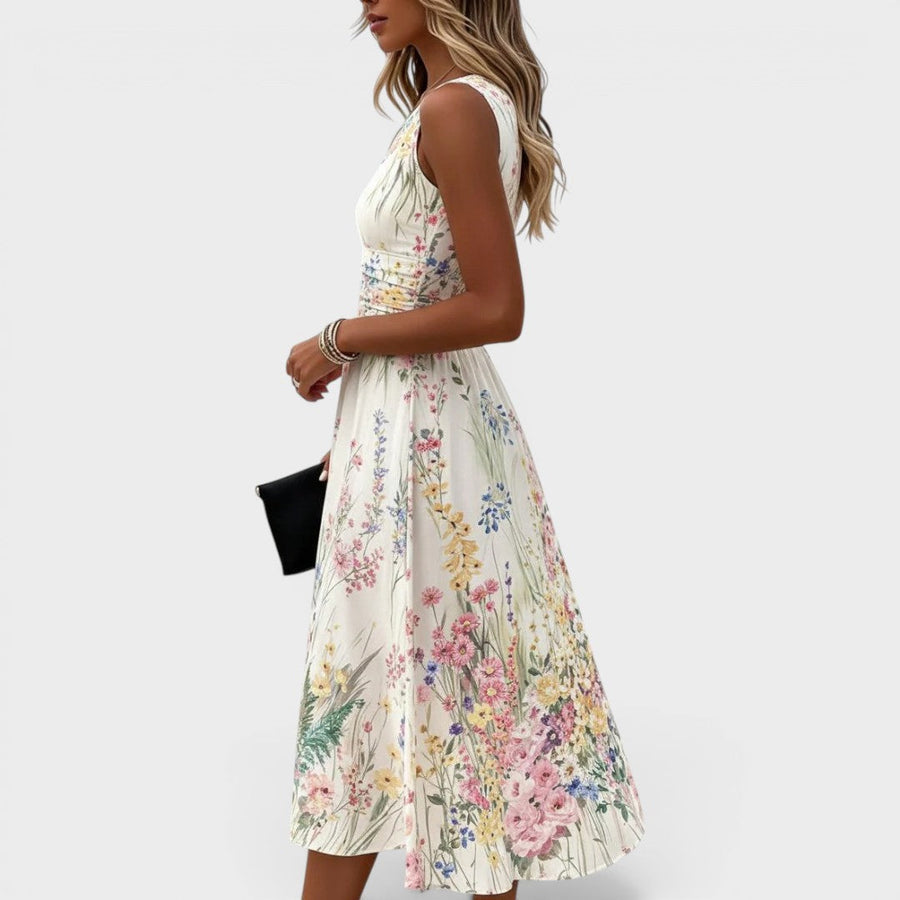 Inara - Soft-Touch Floral Midi Dress
