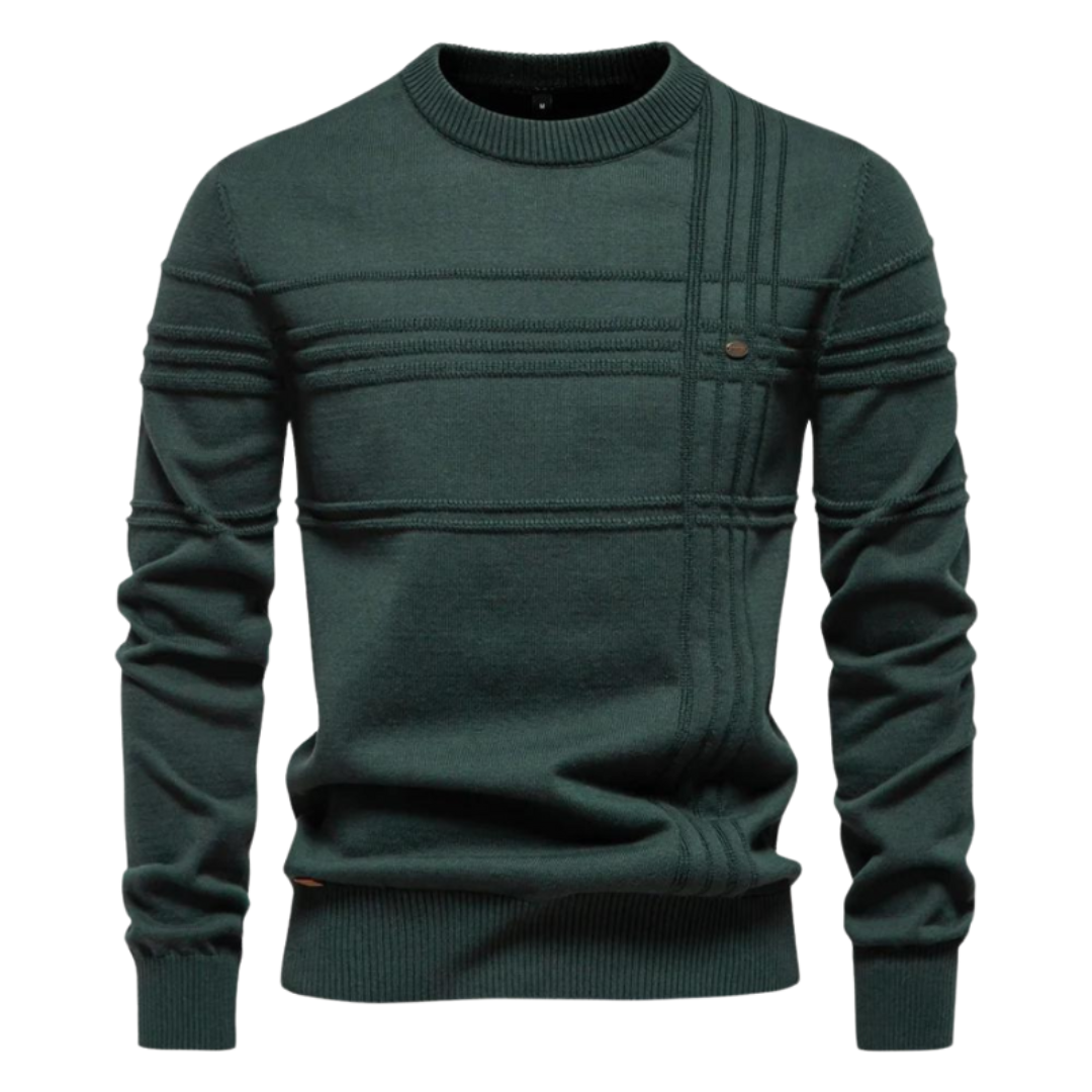 Leo Melbourne™ | Cotton Men's Sweater with Stripe Design