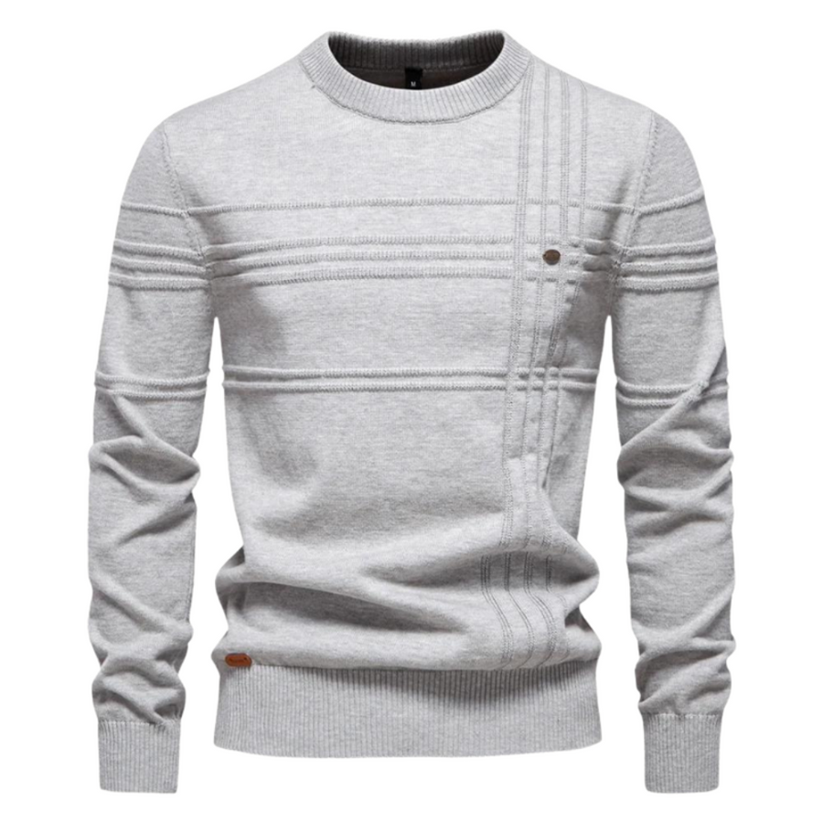 Leo Melbourne™ | Cotton Men's Sweater with Stripe Design