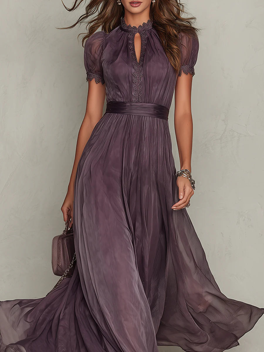 Jacinda - Ethereal Keyhole Maxi Dress