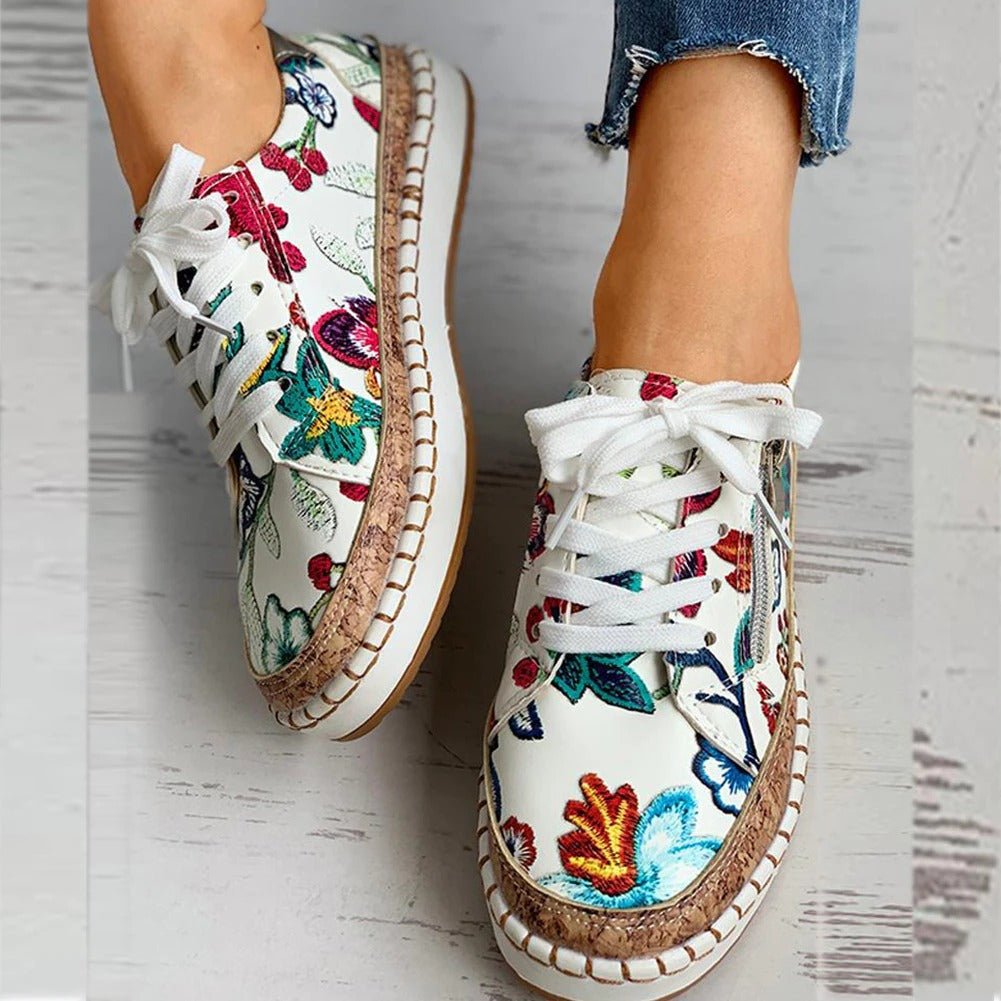 Oluchi™  Floral Zipper Sneakers
