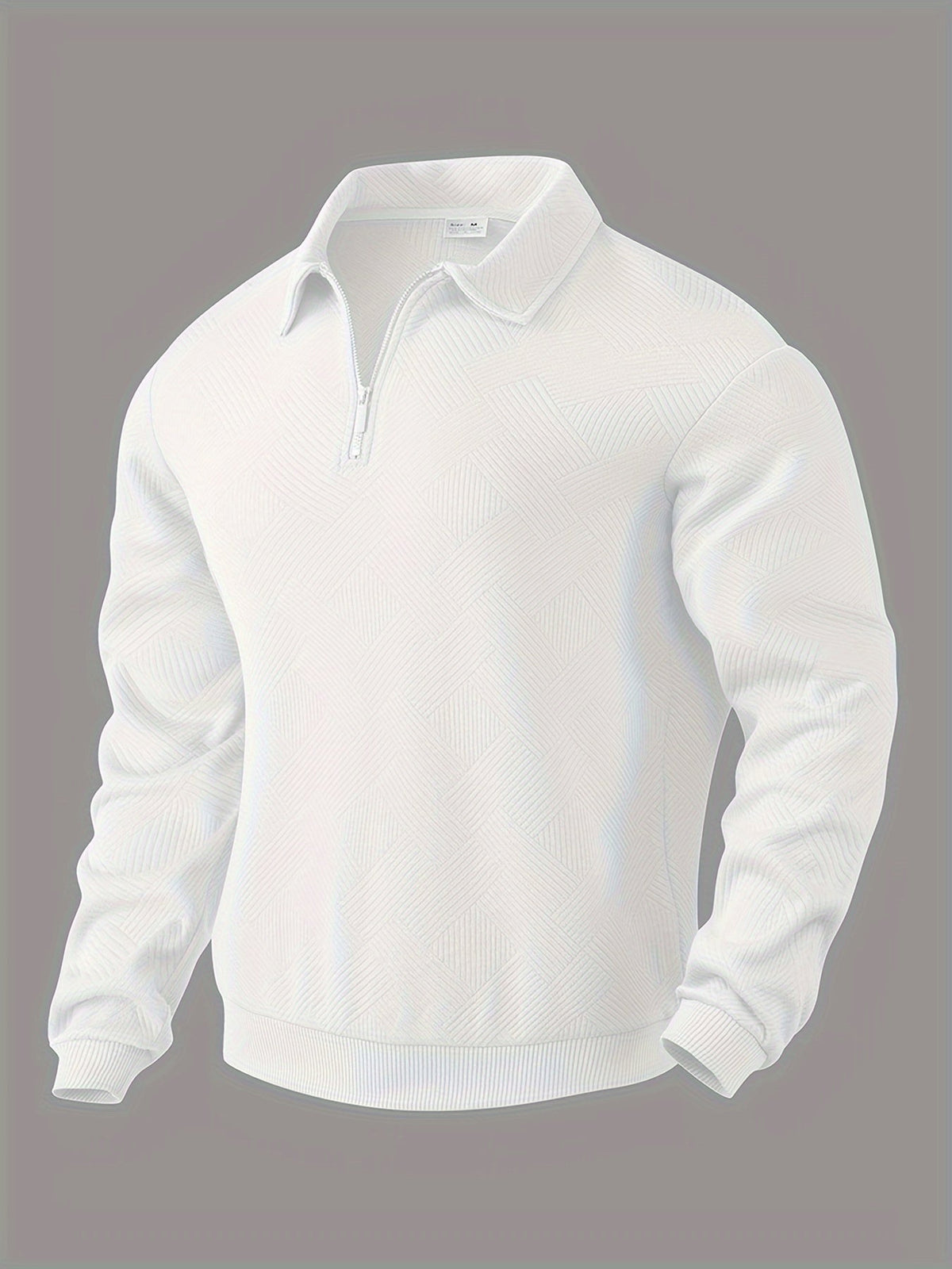 Didier – Vintage Zip-Up Sweater with Geometric Design