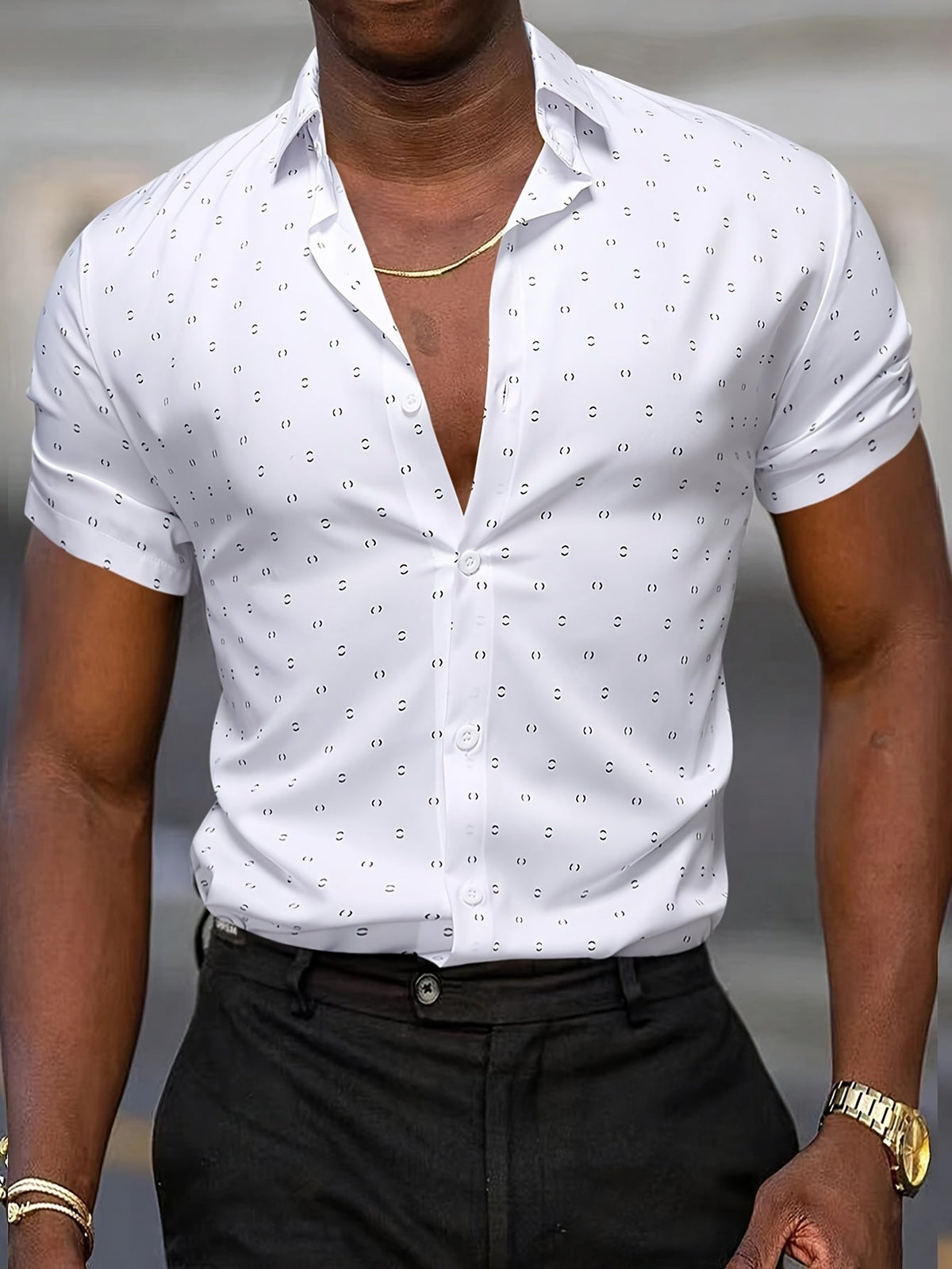 Rowen - Soft-Touch Printed Short-Sleeve Shirt