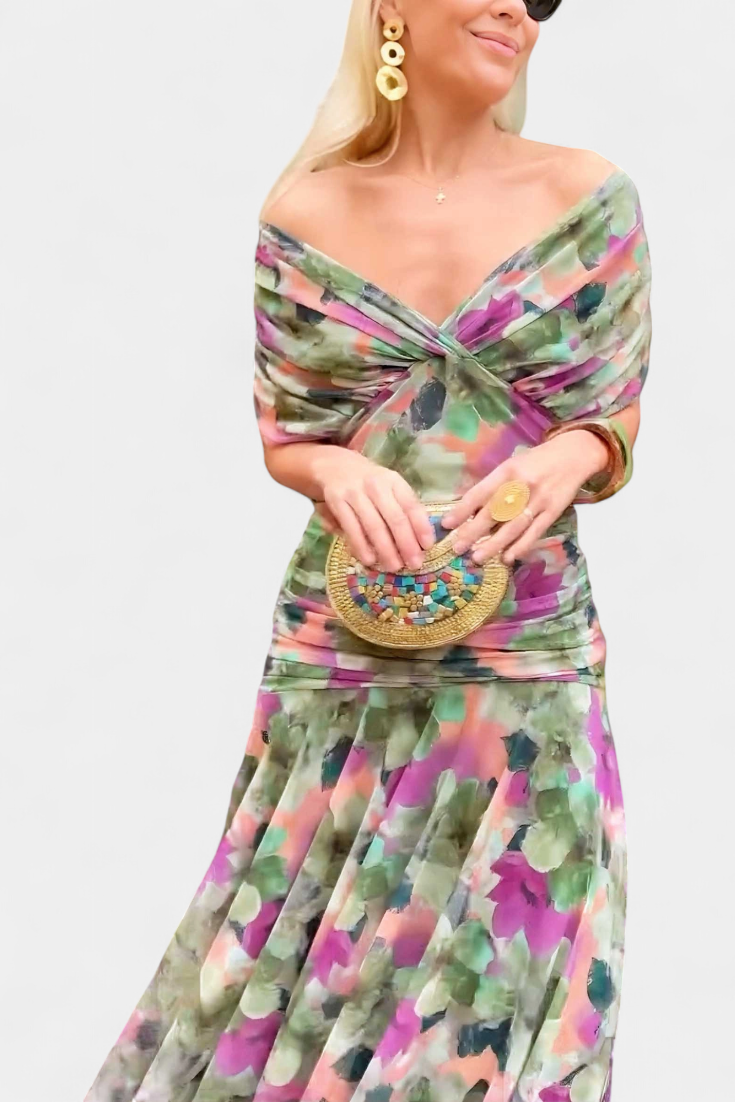 Bethany | Floral V-Neck Dress