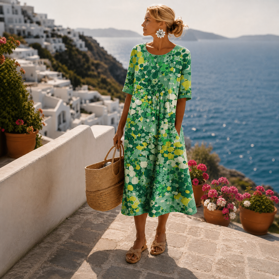 Lioravelle - Lightweight Floral Midi Dress