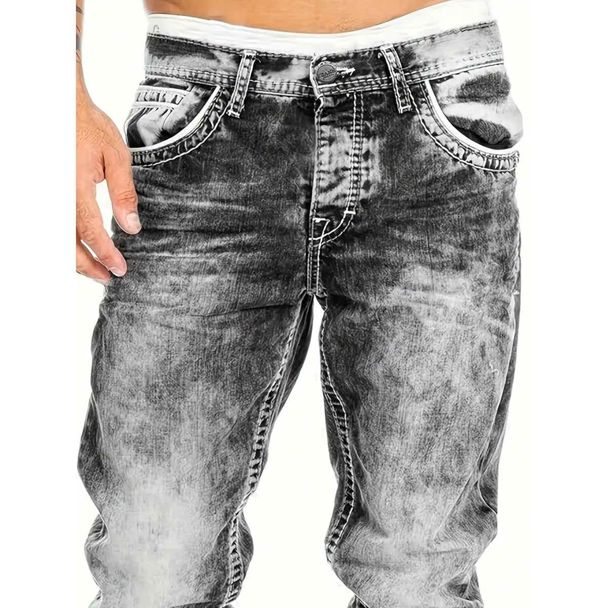 Dario - Vintage Wash Straight Leg Jeans