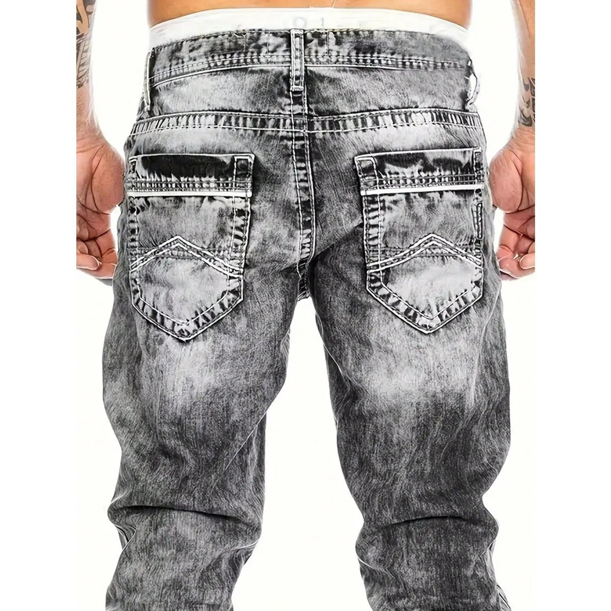 Dario - Vintage Wash Straight Leg Jeans